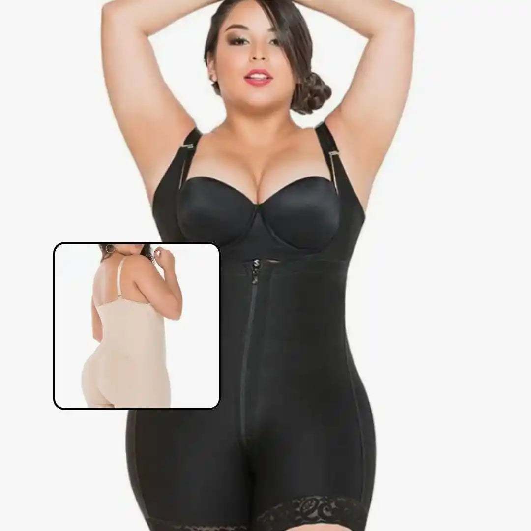 ShapeX® Faja Pierna Corta con Tiras – Moldea tu figura al instante