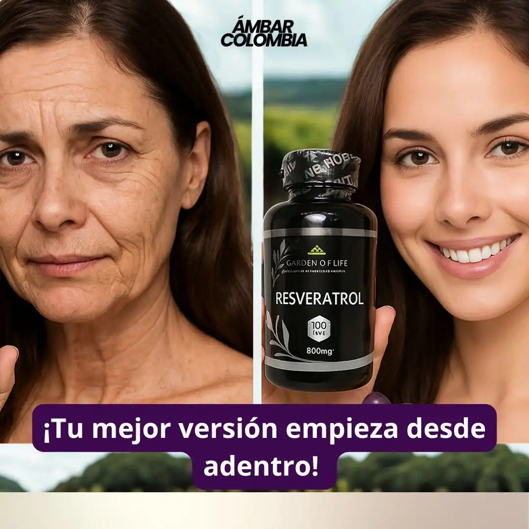 YouthX® – Resveratrol Antiedad con Registro INVIMA Luce más joven, protege tu corazón y fortalece tu cuerpo desde adentro.