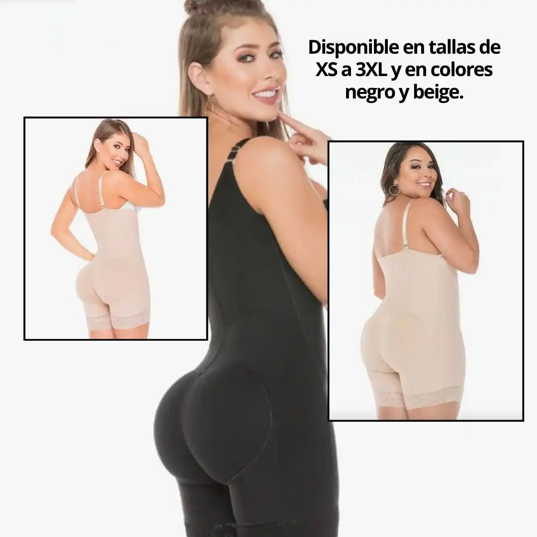 ShapeX® Faja Pierna Corta con Tiras – Moldea tu figura al instante
