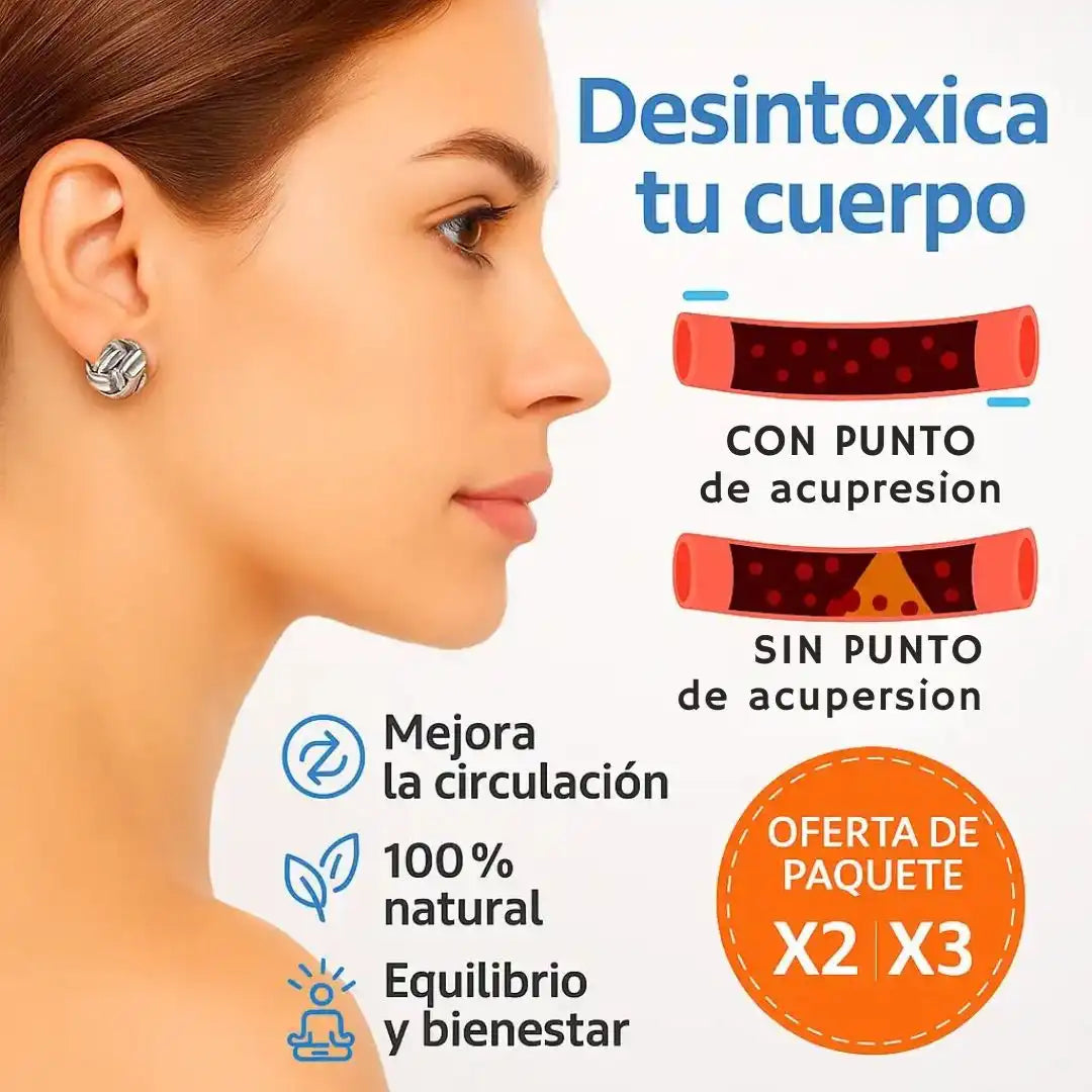 EarDetox™ – c con Tecnología Natural de Acupresión ✨ Alivio natural, belleza y bienestar en un solo accesorio.