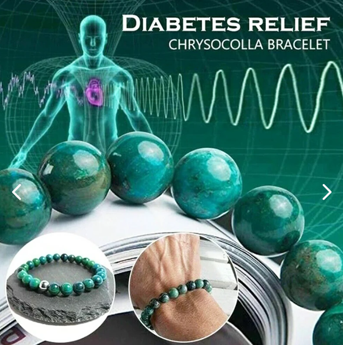 Pulsera de Malaquita verde para diabetes