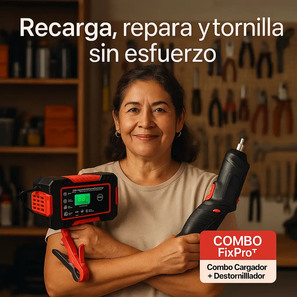 🔋FixPro™ Combo Cargador + Destornillador — Herramientas inteligentes para que nada te deje varado