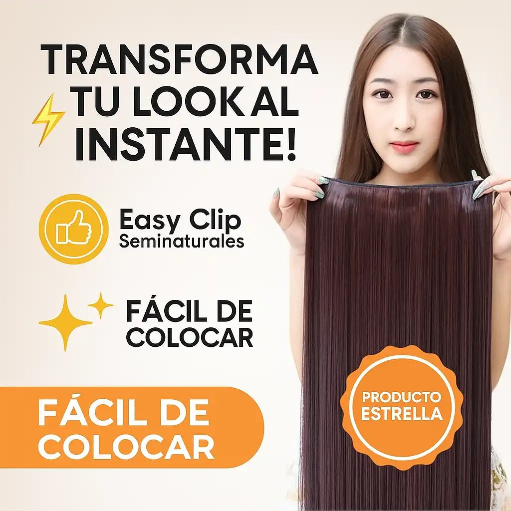 EasyClip™ | Extensiones de Cabello Liso Y Ondulado con Clip – Largo, volumen y flow al instante