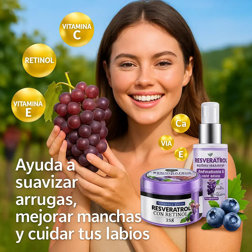 GlowFix™ – Sérum & Exfoliante con Resveratrol + Retinol | Cuida, renueva y promueve una piel más saludable