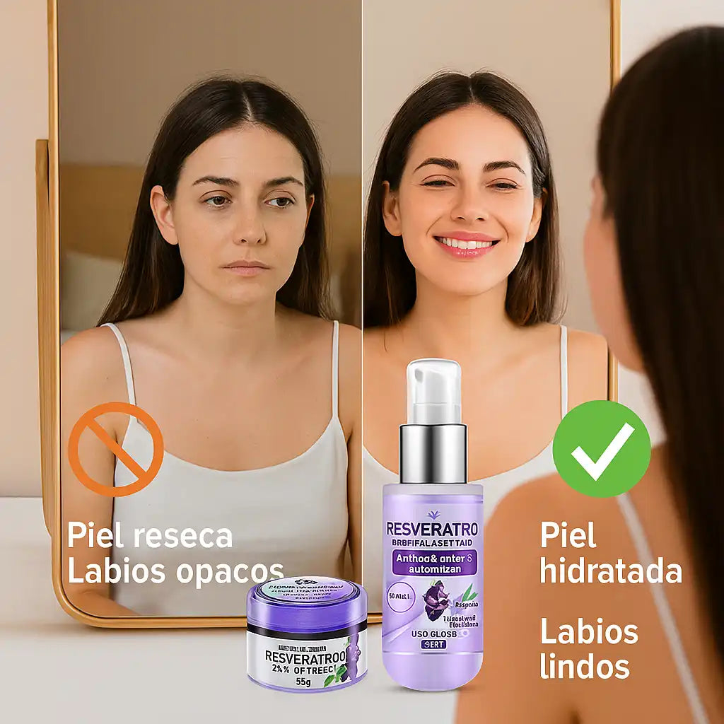 GlowFix™ – Sérum & Exfoliante con Resveratrol + Retinol | Cuida, renueva y promueve una piel más saludable