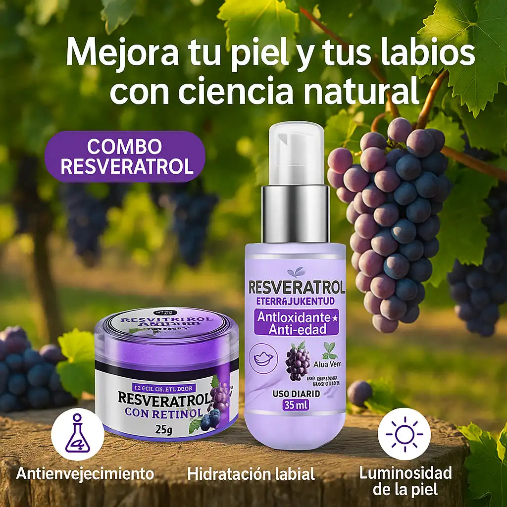 GlowFix™ – Sérum & Exfoliante con Resveratrol + Retinol | Cuida, renueva y promueve una piel más saludable