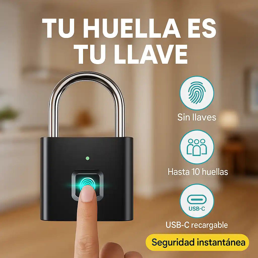 SafeLock® – Candado Inteligente con Huella Dactilar