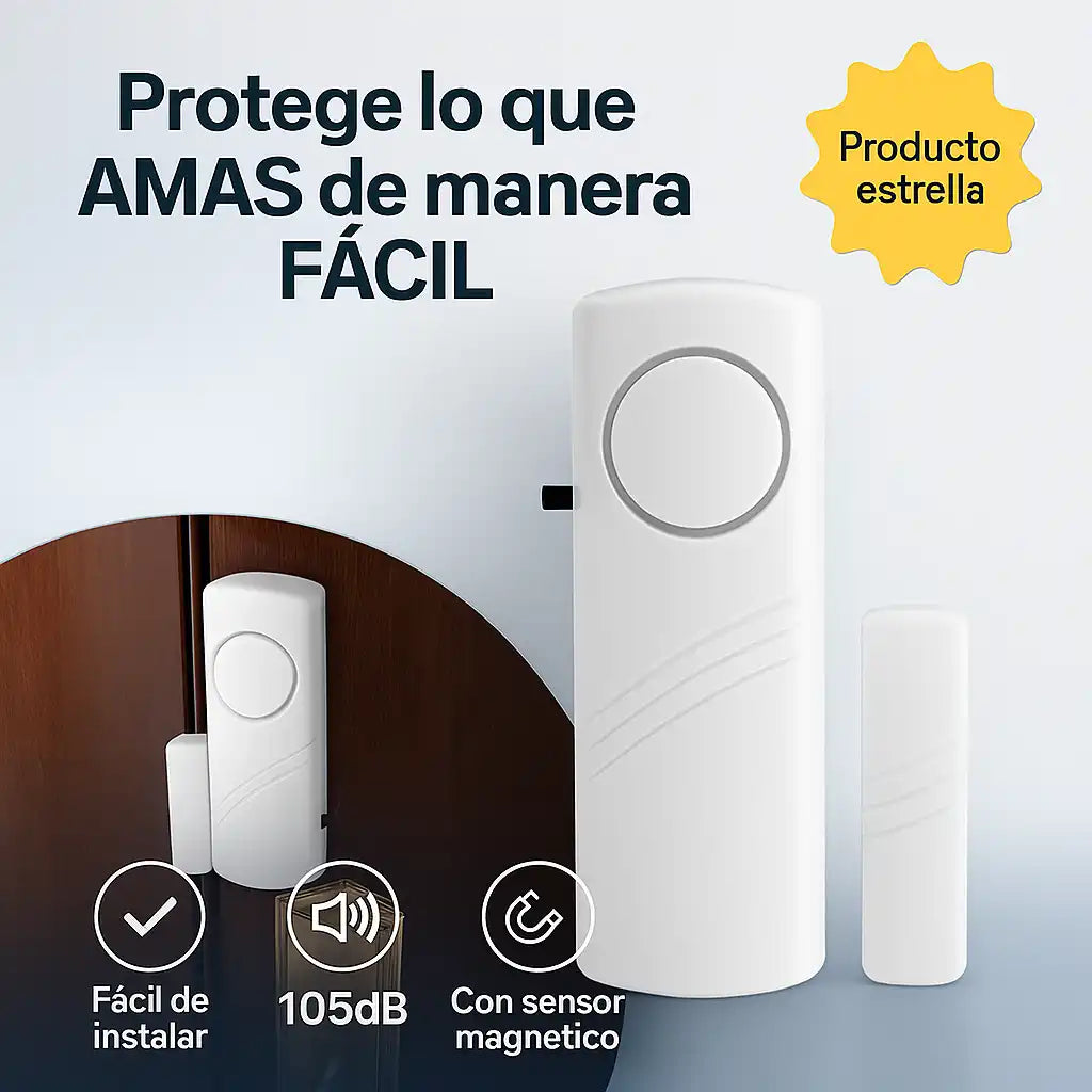 SafeGuard® Alarma Magnética para Puertas – Seguridad instantánea en un clic