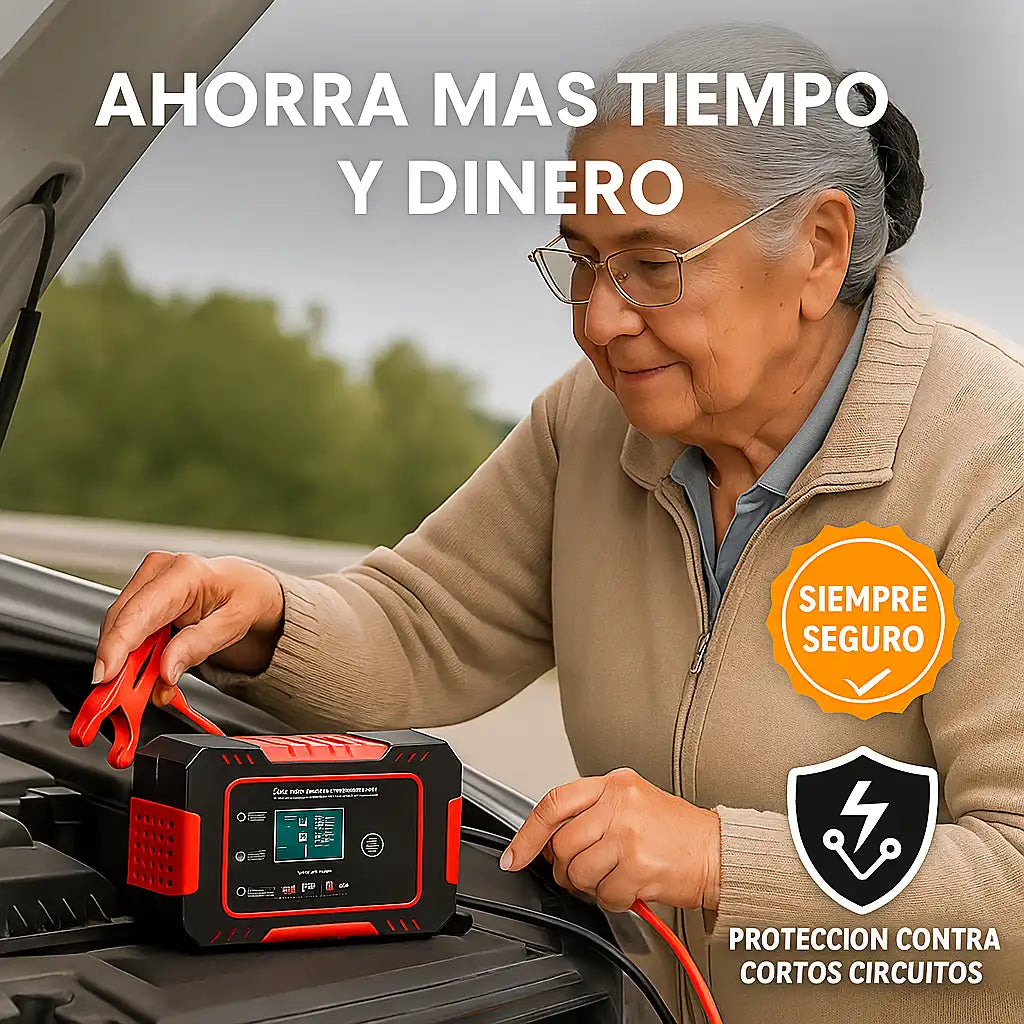 PowerCharge® – Cargador Inteligente 12V para Carro y Moto Nunca te vuelvas a quedar varado