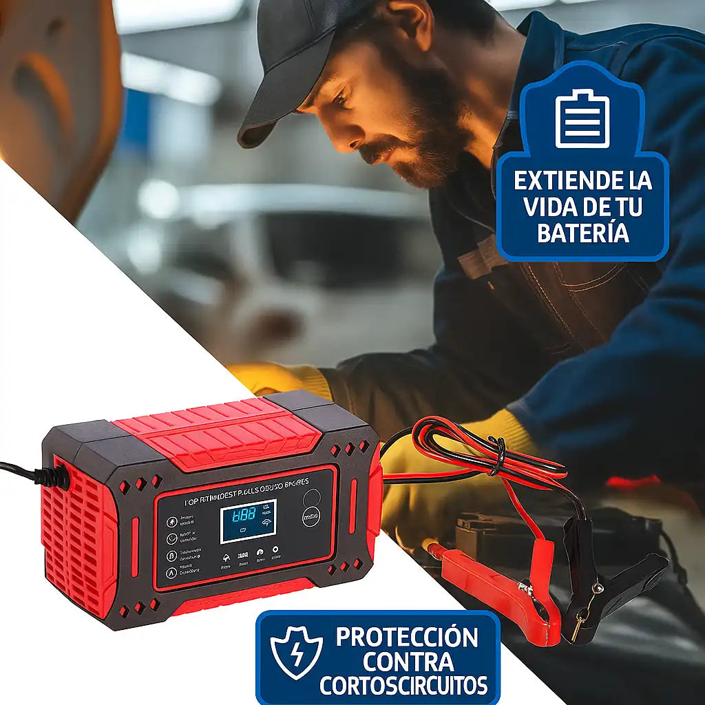 PowerCharge® – Cargador Inteligente 12V para Carro y Moto Nunca te vuelvas a quedar varado