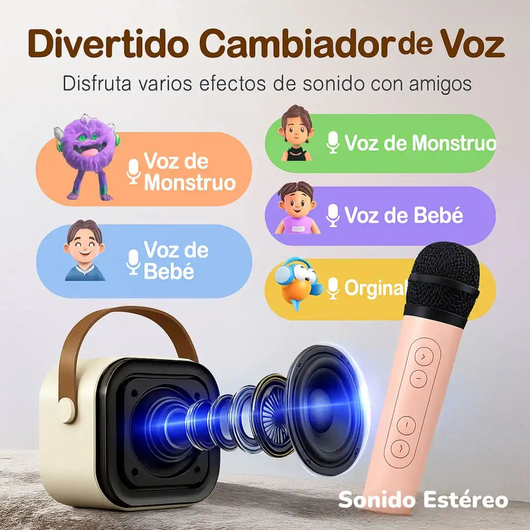 K-Sing® – Parlante Karaoke Portátil con Micrófono 🎶 ¡Lleva la fiesta a donde vayas!