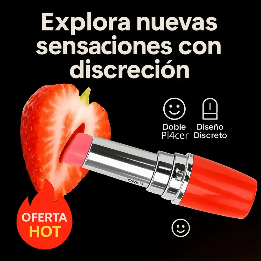 VibeLips® - Labial V!brador Discreto con Doble Pl4cer