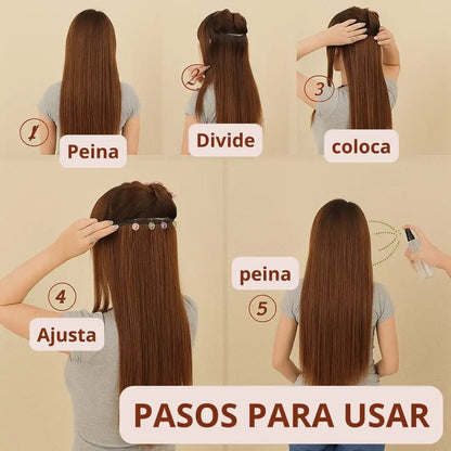 EasyClip™ | Extensiones de Cabello Liso Y Ondulado con Clip – Largo, volumen y flow al instante
