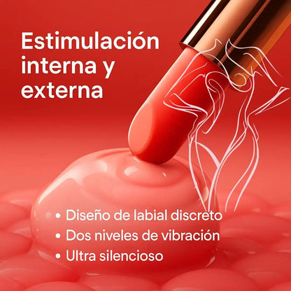 VibeLips® - Labial V!brador Discreto con Doble Pl4cer