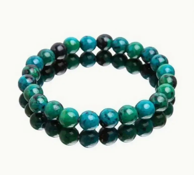 Pulsera de Malaquita verde para diabetes