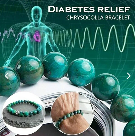 Pulsera de Malaquita verde para diabetes