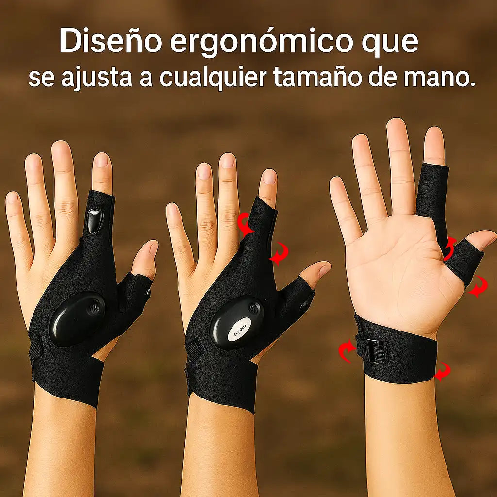HandyBeam™ | Guante con Linterna LED ¡Libera tus manos y lleva la luz contigo!